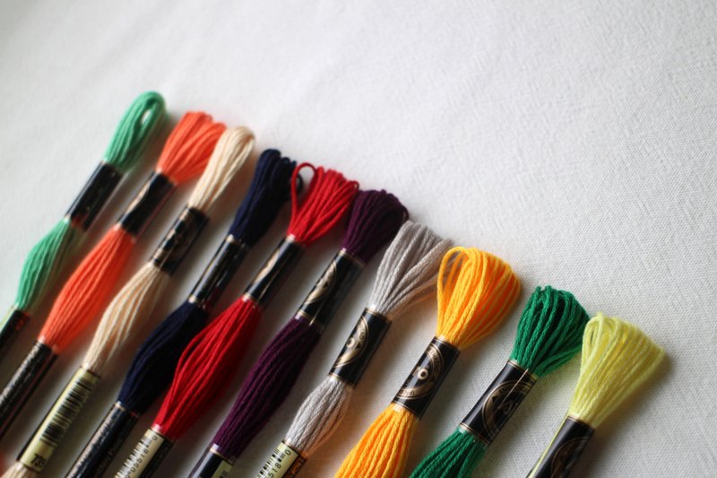 Embroidery Essentials/ Embroidery Embroidery thread+ Winding Sheet - Knitting, Embroidery, Felted Wool & Sewing - Thread Multicolor