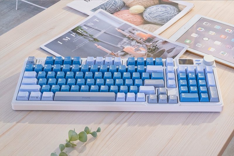 irocks K85R mechanical keyboard-hot-swappable-RGB backlight-Aurora blue phonetic version - อุปกรณ์เสริมคอมพิวเตอร์ - วัสดุอื่นๆ 