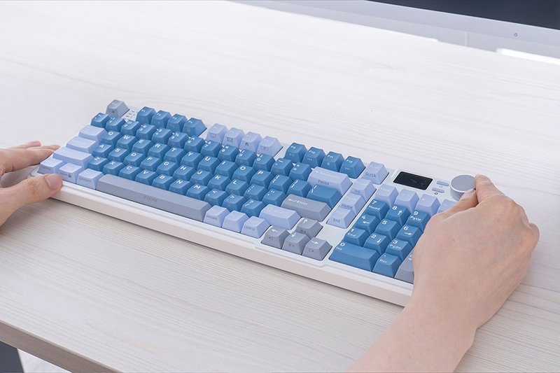 irocks K85R 機械式鍵盤-熱插拔-RGB背光-極光藍 注音版 - 電腦配件 - 其他材質 