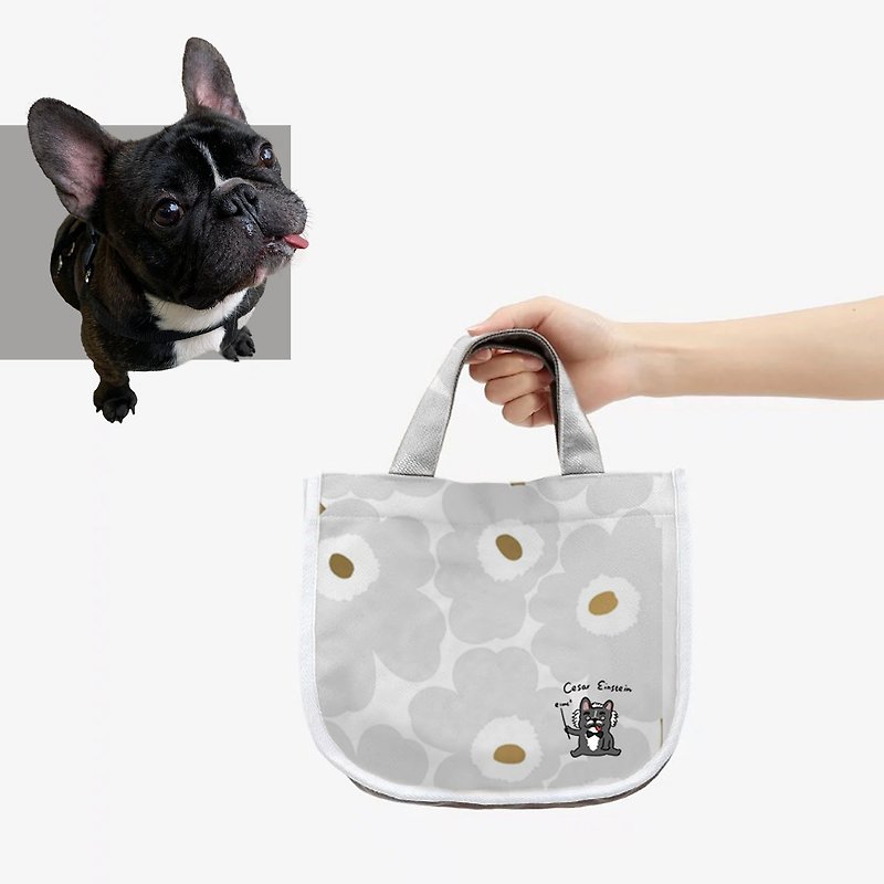 [Cute pet 1V1 stylized custom hand-painted] Original bento bag exclusive design style optional - Customized Portraits - Polyester 