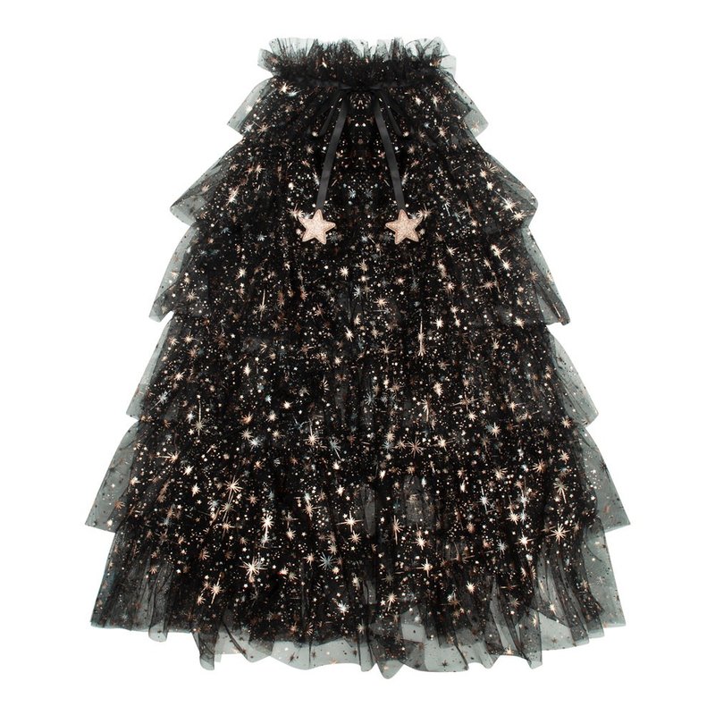 British Mimi & Lula_AW24_Dress Up Party-Aurora ruffled witch gauze cloak - Hair Accessories - Polyester 