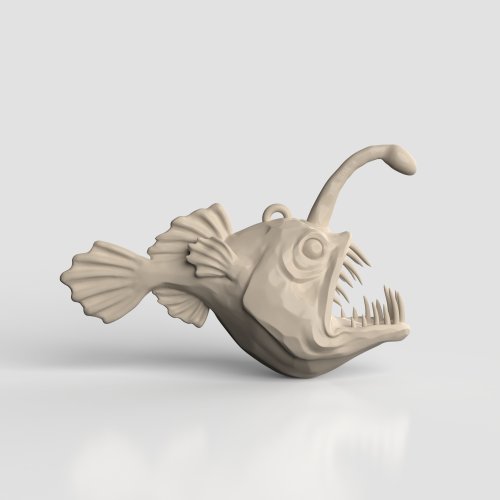 3DcncUNIQUE 3D模型STL CNC Router檔案 3dprintable深海釣魚者魚