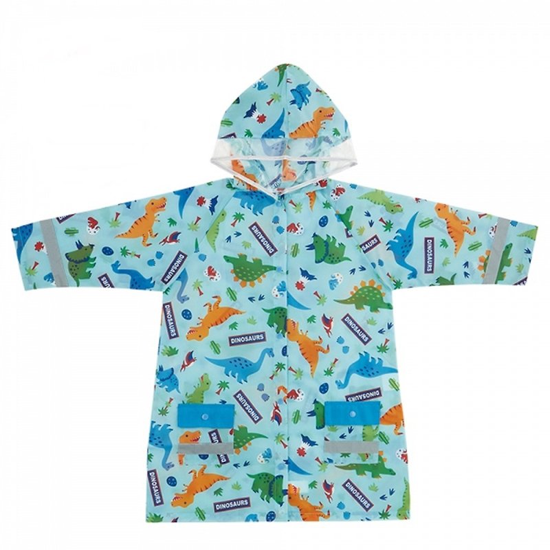 Skater-kids raincoat-dinosaur (blue) - เสื้อกันฝนเด็ก - เส้นใยสังเคราะห์ หลากหลายสี