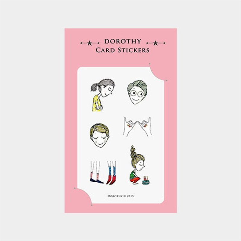 Dorothy Waterproof Ticket Card Sticker-Cake Girl (9AAAU0017) - Stickers - Paper 