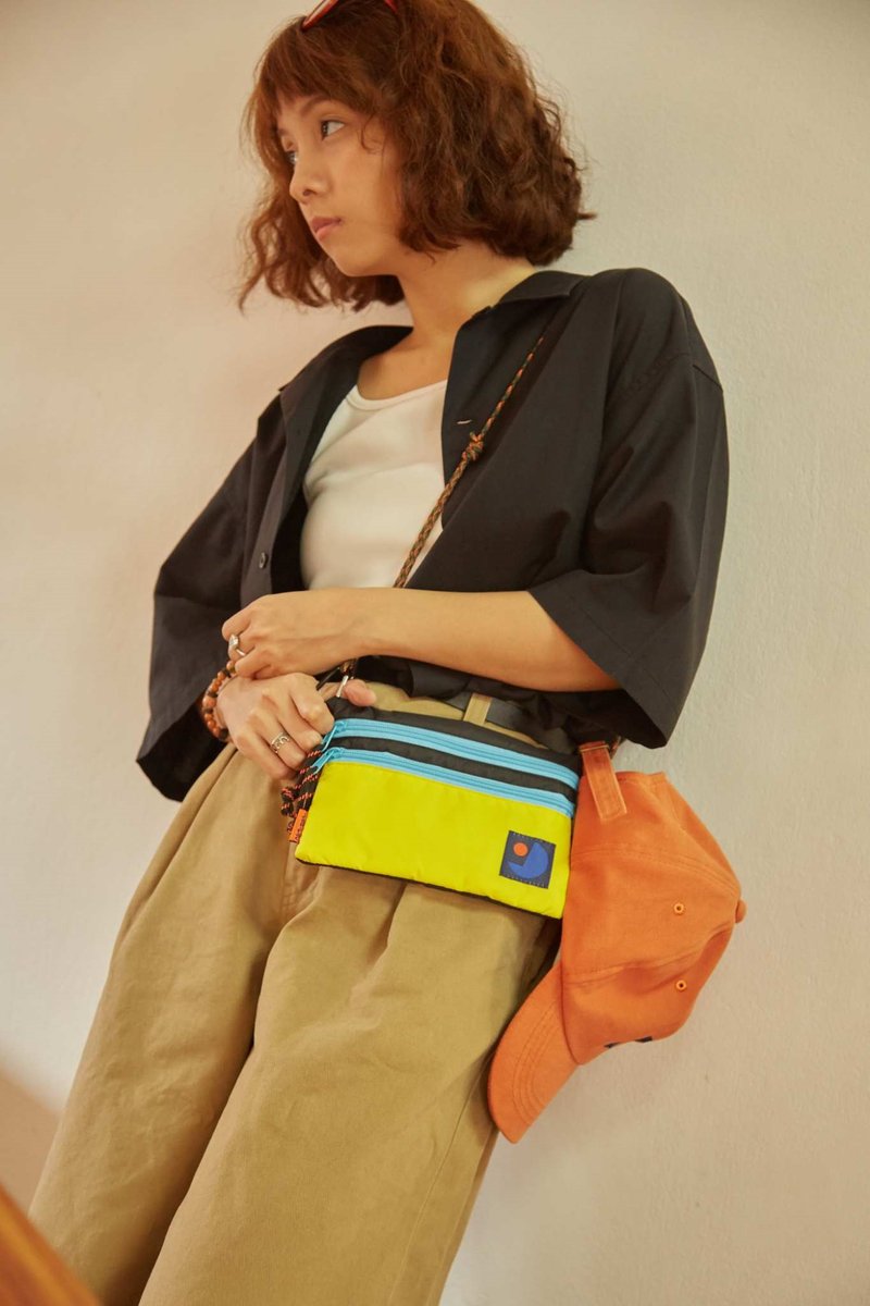 Two tone Mini Candy Summer - 束口袋/束口背包/水桶包 - 防水材質 黃色