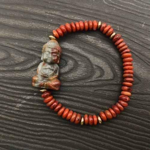 令藏齋.Treasure Jade 入世佛-緬甸A貨翡翠紅翡寶寶佛南紅算盤珠手串【HotSummer】