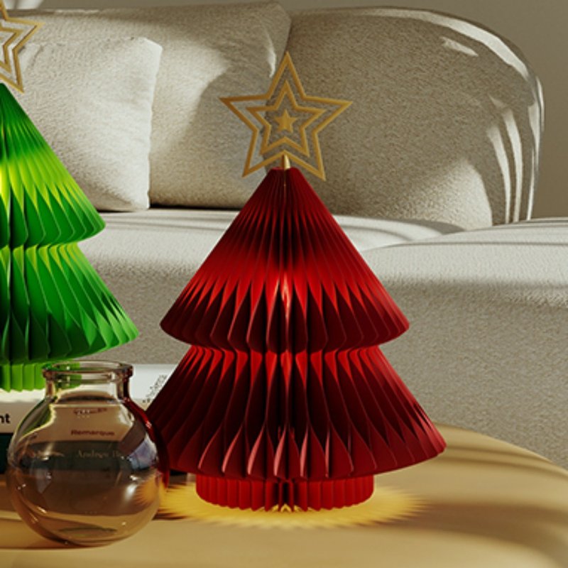 Christmas tree night light red - Items for Display - Paper Red