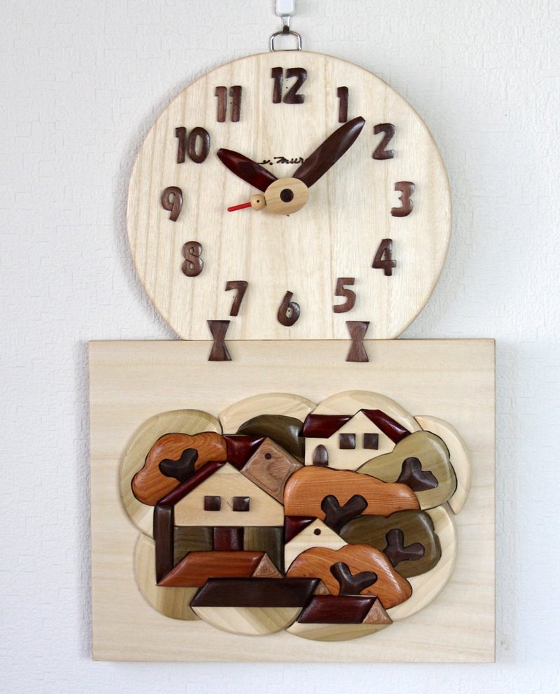 時鐘 森林小屋 - 時鐘/鬧鐘 - 木頭 橘色