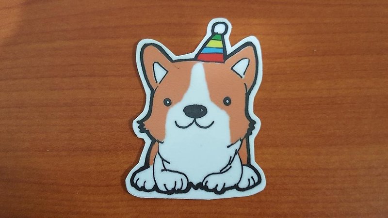 Corgi dog waterproof sticker - Stickers - Paper 