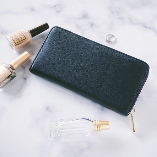 寇比手工皮件 Colbie Leather 【質感禮盒】真皮簡約拉鍊長夾 X9003-1A 藍