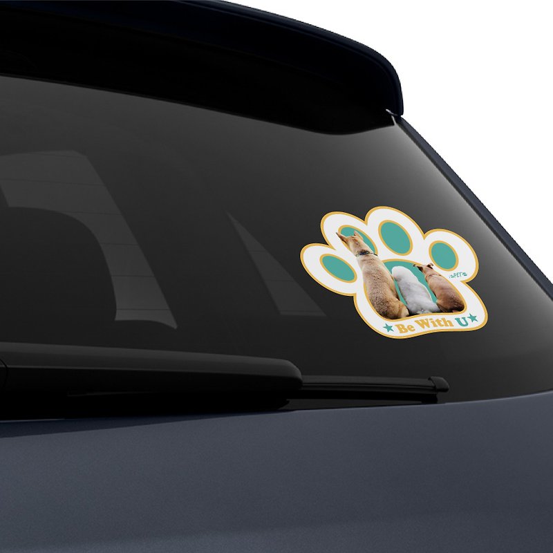 【 :toPET 客製化】寵物車貼 (3 張寵物照) - 貼紙 - 防水材質 多色