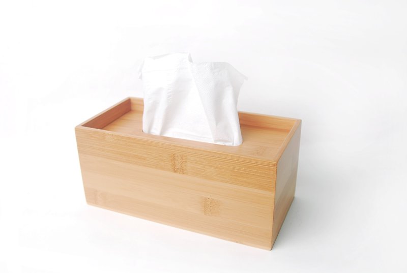 Qiaopian Tissue Box Toilet Paper Box Made of Bamboo - Tissue Boxes - Bamboo Gold