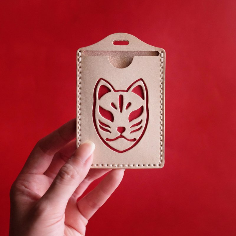 烏居掛頸卡片套 | 手縫皮革完成品 | BSP165 - 證件套/識別證套 - 真皮 黑色