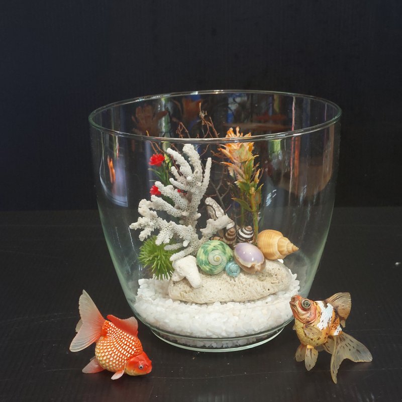 Fish Tank Coral Seascape, Flowing Wood Water Plant Combination Landscaping AM-002-S-01 - Pottery & Ceramics - Glass 