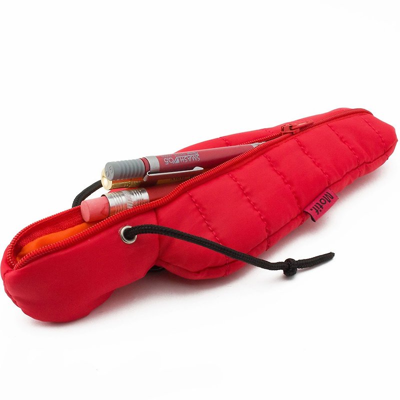 SUSS-Japan Magnets outdoor sleeping bag shape storage bag / pencil case / pencil case (red) spot - Pencil Cases - Plastic Red