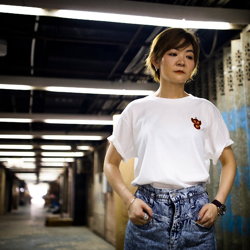永生押 短袖 T恤 香港 信仰 復古 文青 - 中性衛衣/T 恤 - 棉．麻 白色