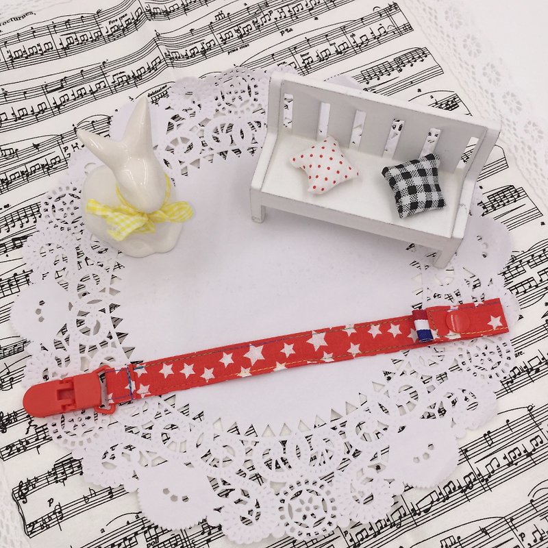 A45-Manual clip-on pacifier chain pacifier clip full moon gift toy chain can be made vanilla pacifier full moon - ขวดนม/จุกนม - ผ้าฝ้าย/ผ้าลินิน 