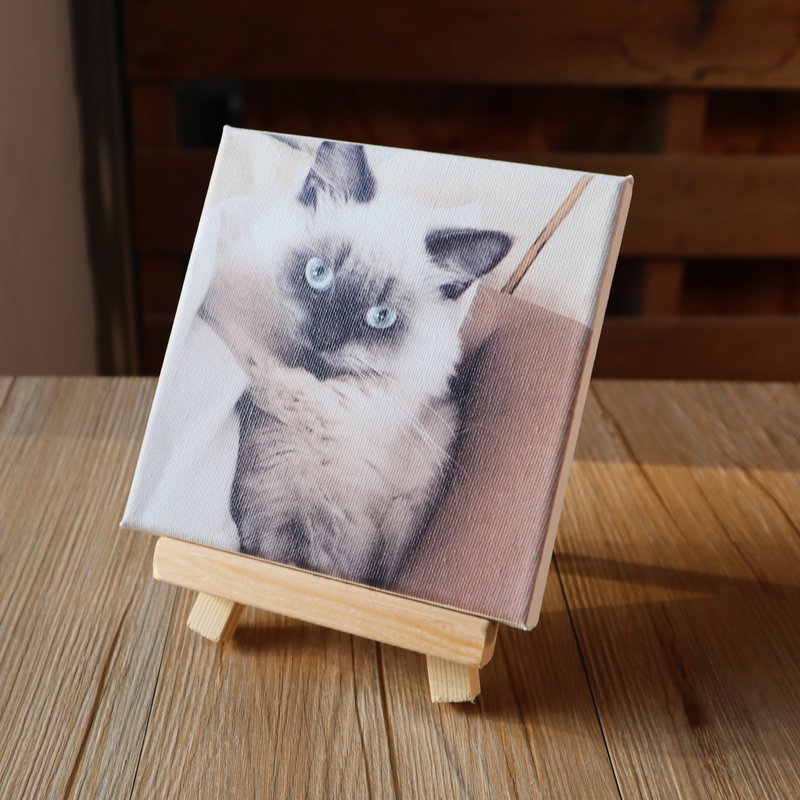 寵物客製化方型油畫 - 海報/掛畫/掛布 - 棉．麻 多色