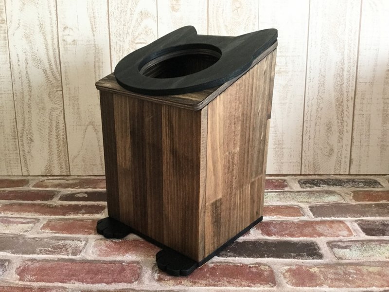 cat trash can - Trash Cans - Wood Brown