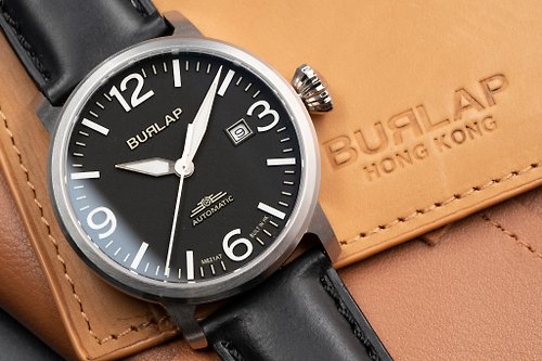 Burlap Watches Burlap Watches 香港品牌 THE CLASSIC 經典三針款 黑色航空手錶