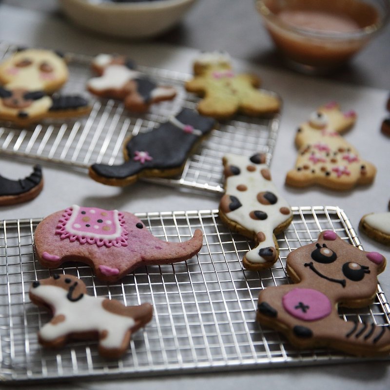DIY handmade series-cute animal painted cookies_15 pieces - Cuisine - Other Materials 