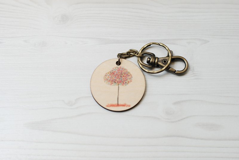 Key ring - lucky tree - ที่ห้อยกุญแจ - ไม้ สีนำ้ตาล