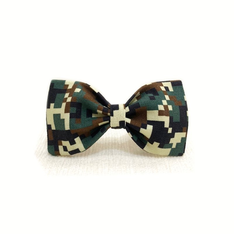 Ella Wang Design Pet Bow Tie Scarf Cat Dog Digital Camouflage - Collars & Leashes - Cotton & Hemp Green