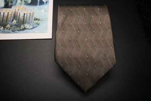 壞紳士 灰色棱形重磅桑蠶絲領帶/重工藝商務正裝necktie
