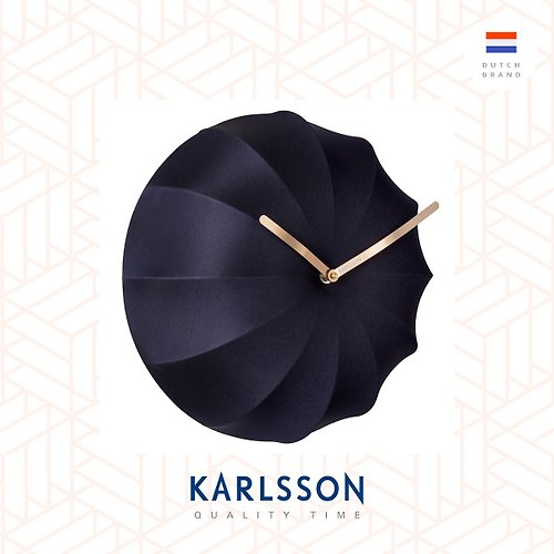 Ur Lifestyle 荷蘭Karlsson Wall clock Stretch lycra blue深藍色布藝設計掛鐘