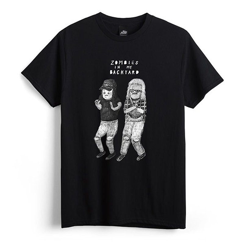 Wayne & Garth-Black-Unisex T-shirt - เสื้อยืดผู้ชาย - ผ้าฝ้าย/ผ้าลินิน สีดำ
