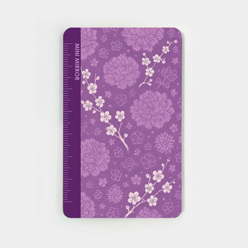 Mini Mirror Pattern Pruple 紫色圖案隨身鏡卡 - 化妝掃/鏡子/梳子 - 塑膠 紫色