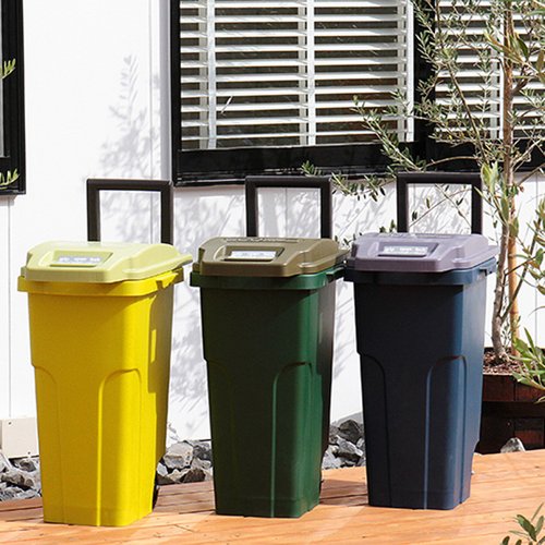 Japan RISU GREEN outdoor functional type large-capacity trash can 70L -  Shop Risu Japan Trash Cans - Pinkoi