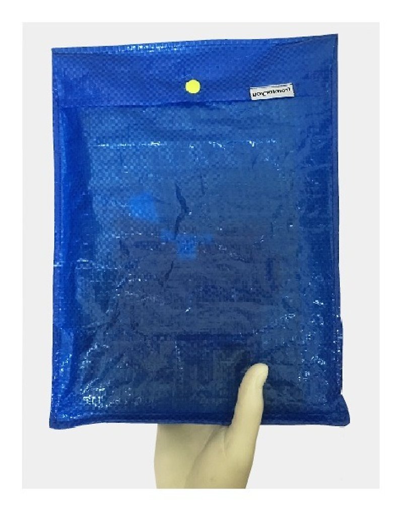 Frakta File Straight Embroidery Eco Clip (Exclusive Design) - แฟ้ม - พลาสติก สีน้ำเงิน