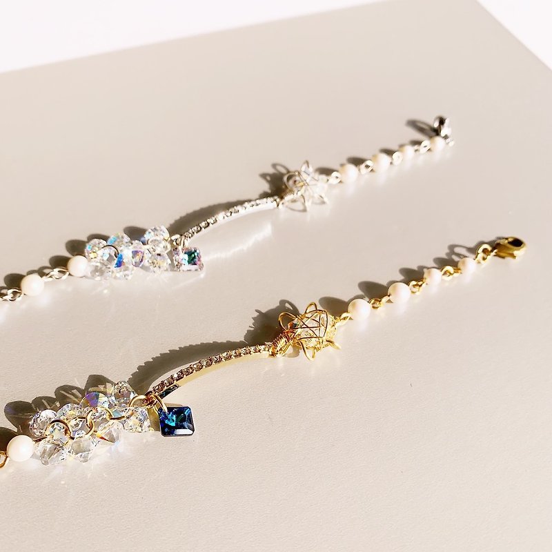 [Galaxy] Crystal Diamond Bracelet Swarovski Material Original Bracelet - สร้อยข้อมือ - โลหะ สีเงิน