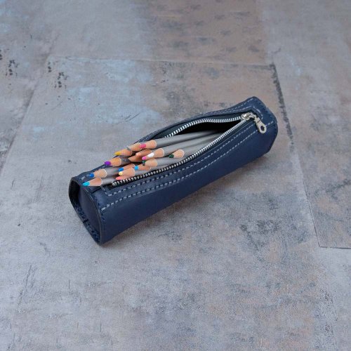 Be Two 手工皮件工作坊 真皮梯型筆袋 鋼筆袋 牛皮皮套 筆盒 開學文具 皮革收納袋