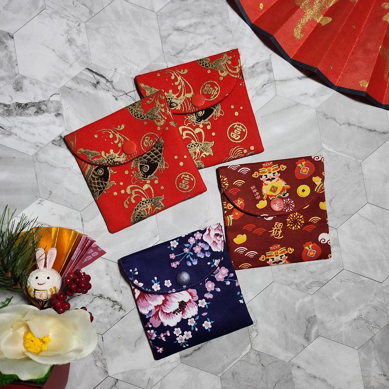 Mini Red Envelope Bag Baby Red Envelope Bag Peace Talisman Bag Red Packet - Chinese New Year - Cotton & Hemp 