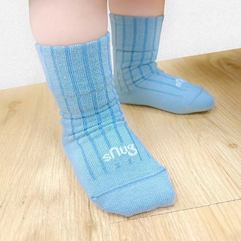 MIT mid-calf children's socks-Maca blue pure cotton healthy deodorant socks (with anti-slip) multiple sizes sNug - ถุงเท้าเด็ก - ผ้าฝ้าย/ผ้าลินิน สึชมพู