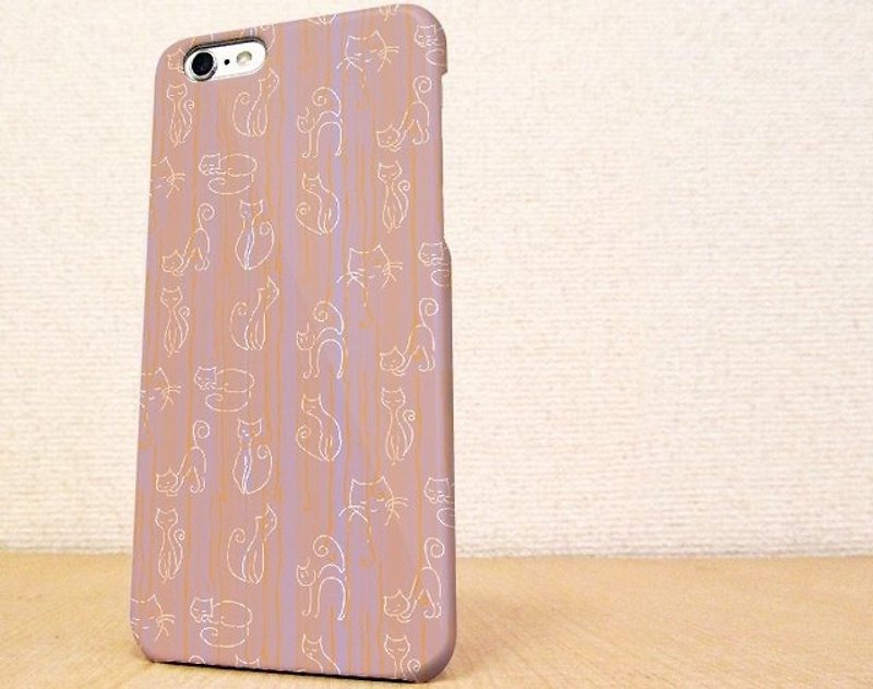 （Free shipping）iPhone case GALAXY case ☆ふんわり猫　イラスト　スマホケース - スマホケース - プラスチック ピンク