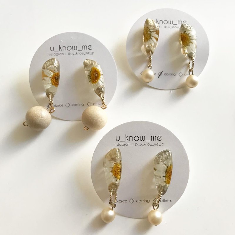 the voice of spring - Earrings & Clip-ons - Resin White