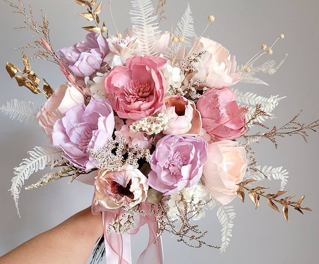 Rosa Flowers Immortal Pink Ocean Bouquet - Shop rosaflower20 Dried Flowers  & Bouquets - Pinkoi