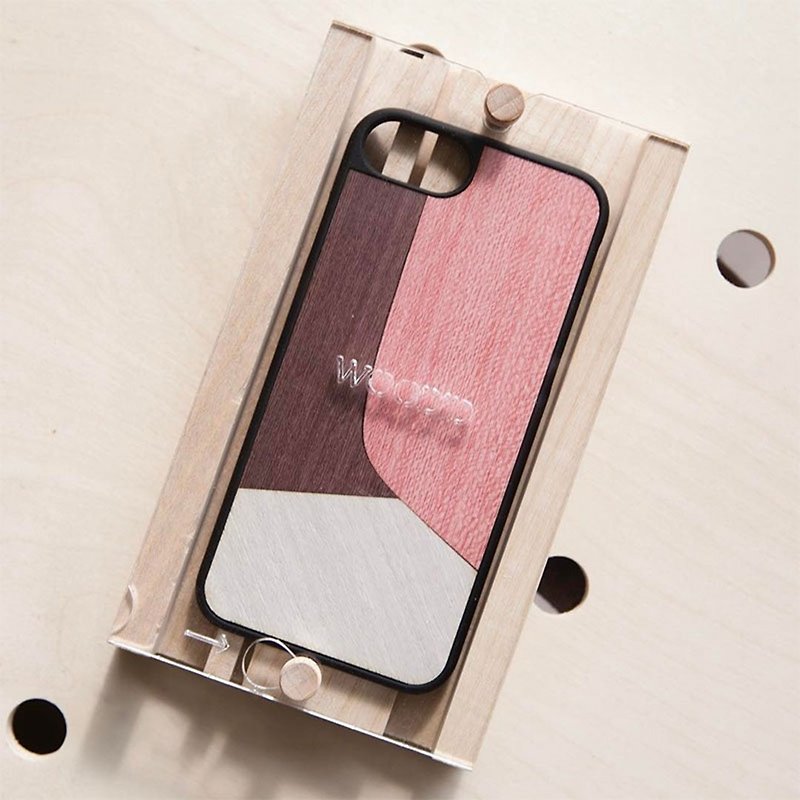 [予約注文]ログフォンケース/ Curve Powder-iPhone / Huawei - スマホケース - 木製 ブラウン