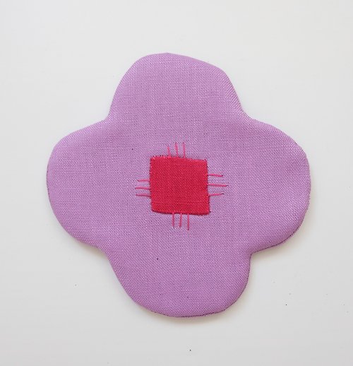 cottoniko Flower lover shaped coaster / Baby Bloom Coaster - Lavender color