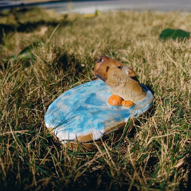 【Aozora】Capybaras love bath boxes - Storage - Pottery 