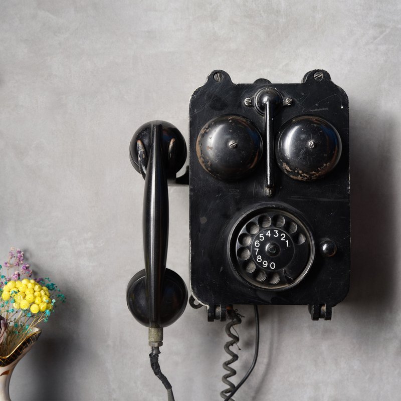1961年Ericsson PTT 57工業型壁掛電話 - 擺飾/家飾品 - 其他金屬 黑色