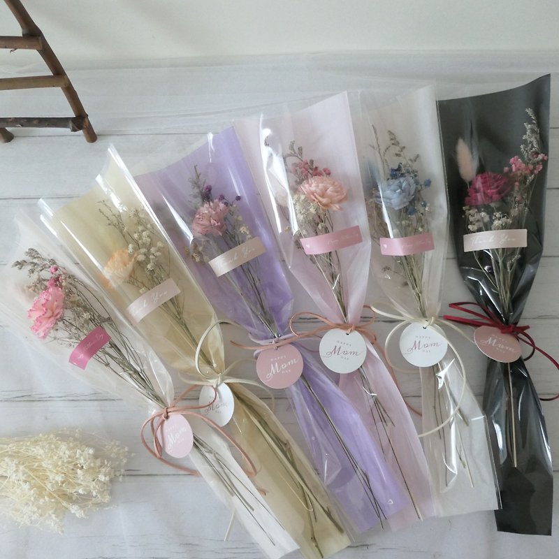 [Dry Sola Carnations/Small Rose Bouquet] Mother's Day Bouquet/Thank You Bouquet - Dried Flowers & Bouquets - Plants & Flowers Pink