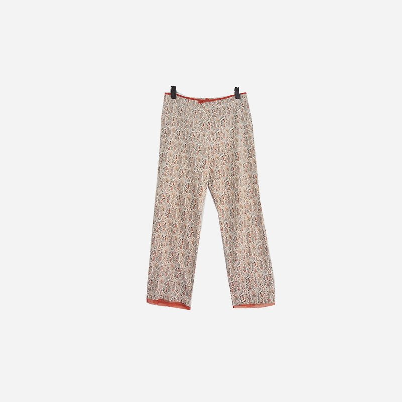 Dislocation vintage / Amoeba flower trousers no.637 vintage - กางเกงขายาว - วัสดุอื่นๆ สีส้ม