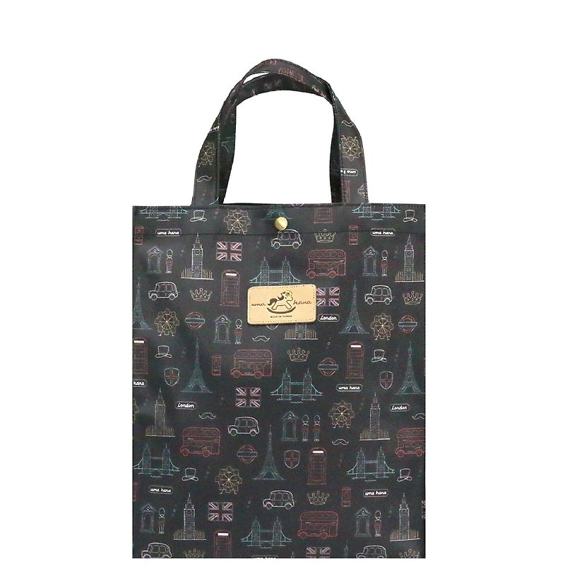 【British Outline-A4 Tote Bag】Made in Taiwan Simple A4 File Waterproof Tote Bag - Handbags & Totes - Waterproof Material 