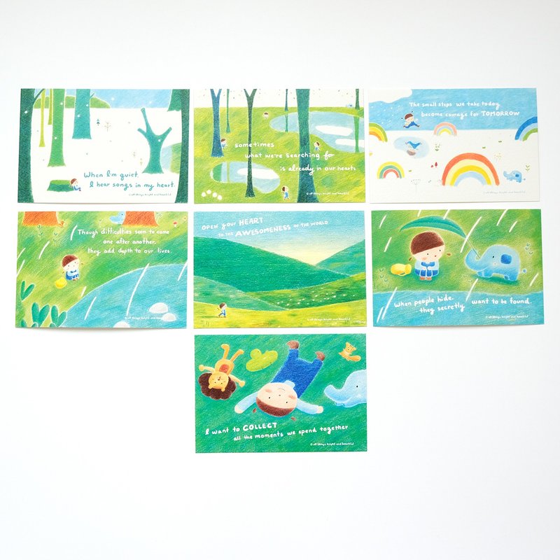 In my heart Postcard Set - Cards & Postcards - Paper Multicolor