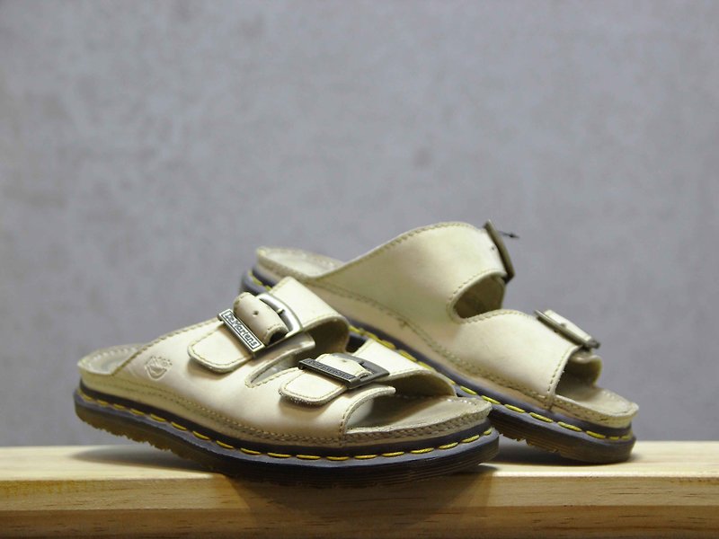 Tsubasa.Y Ancient House Beige 003 Martine Slippers, Dr.Martens England - Men's Casual Shoes - Genuine Leather 