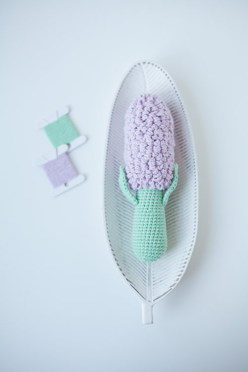 MaraBooHandmade Crochet Pattern Hyacinth Baby Rattle - Digital Item